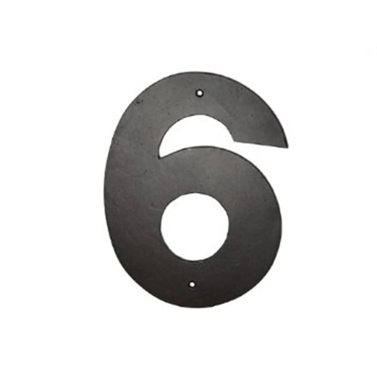 212 MAIN 8 in. Rectangular Mountable Aluminium Metal Helvetica Modern Font Individual House Number 6 Plaque, Home Improvement Decor Sign