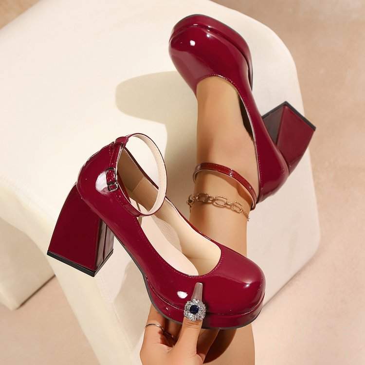 Women's Fashion Chunky Heel Plus Size High Heels