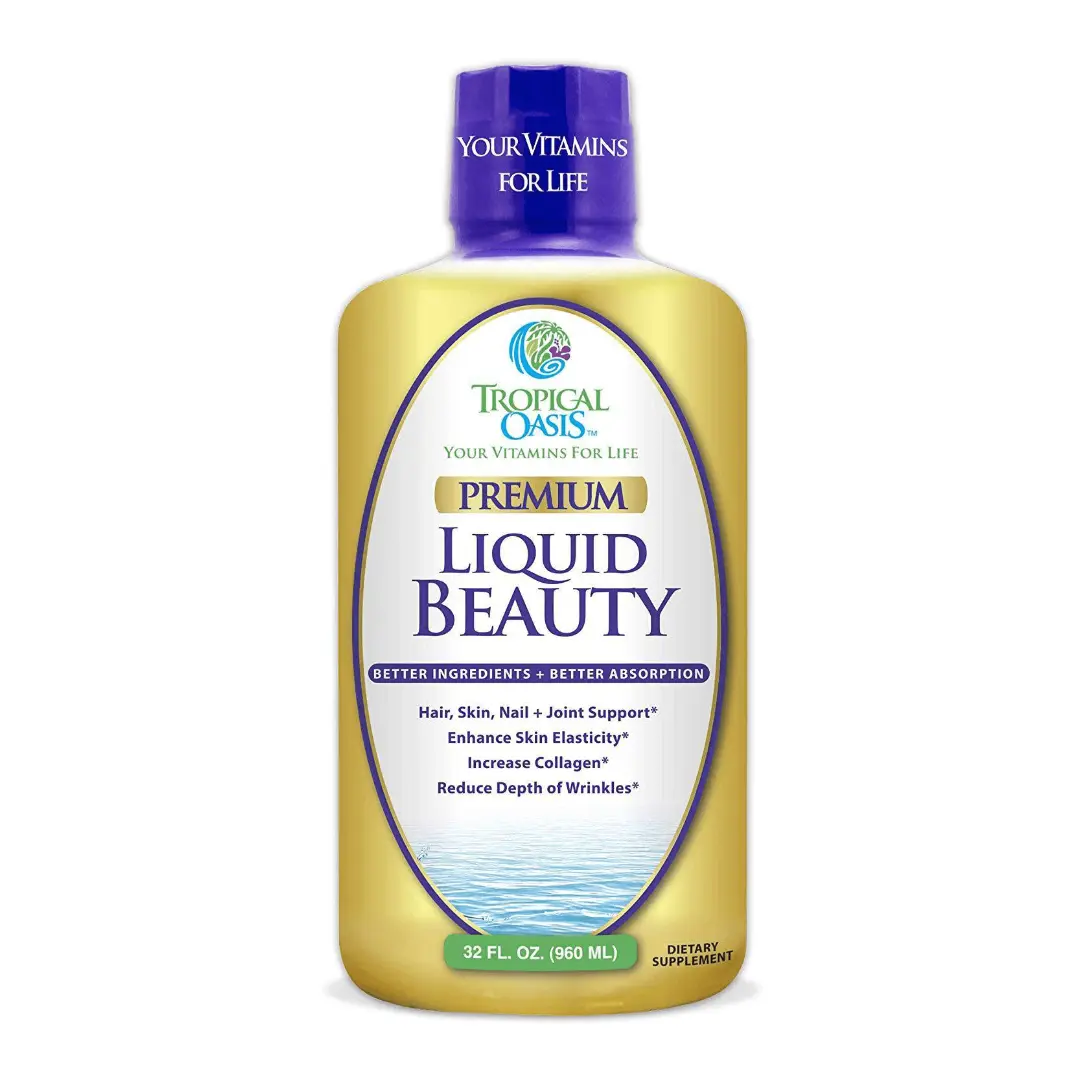 Premium Liquid Beauty Supplement by Tropical Oasis - 32 Servings | Edible Fitness