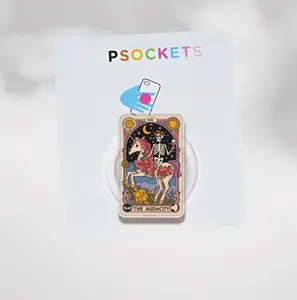 The Audacity Tarot Card Phone Grip, Unique Skeleton & Unicorn MagSafe Holder, Whimsical Witchy Griptok, Quirky Gift for Tarot Lovers & Readers