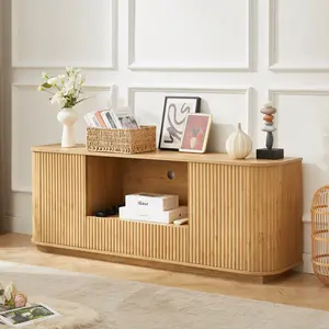 Bellemave Small Modern Makeup Vanity Desk with Mirror - Charging Station, Curved Panels, Large Storage, Wave-Patterned Rounded Corners - Compact Multi-Functional Indoor Furniture, TV Stand for Small Spaces