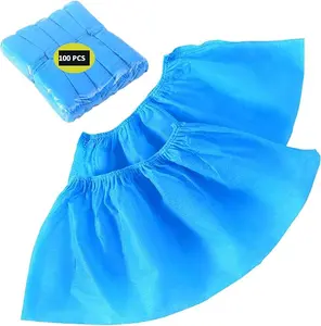 Disposable Shoe Covers (100 PCS) – Non-Woven, Non-Slip Recyclable Shoe Booties for Indoor Use, Housework & Hospital Visits