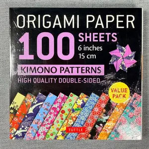 Origami Paper 100 Sheets Kimono Patterns 6" (15 CM): Double-Sided Origami Sheets Printed with 12 Different Patterns (Instructions for 6 Projects Included)