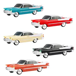 WSTER WS-1965 Vintage Retro Muscle Car Replica Bluetooth Speaker - LED Lights, Rechargeable Portable Speaker, FM Aux Radio, TWS, USB, Compact Audio for Car Lovers, Outdoor Use, Portable Speakers