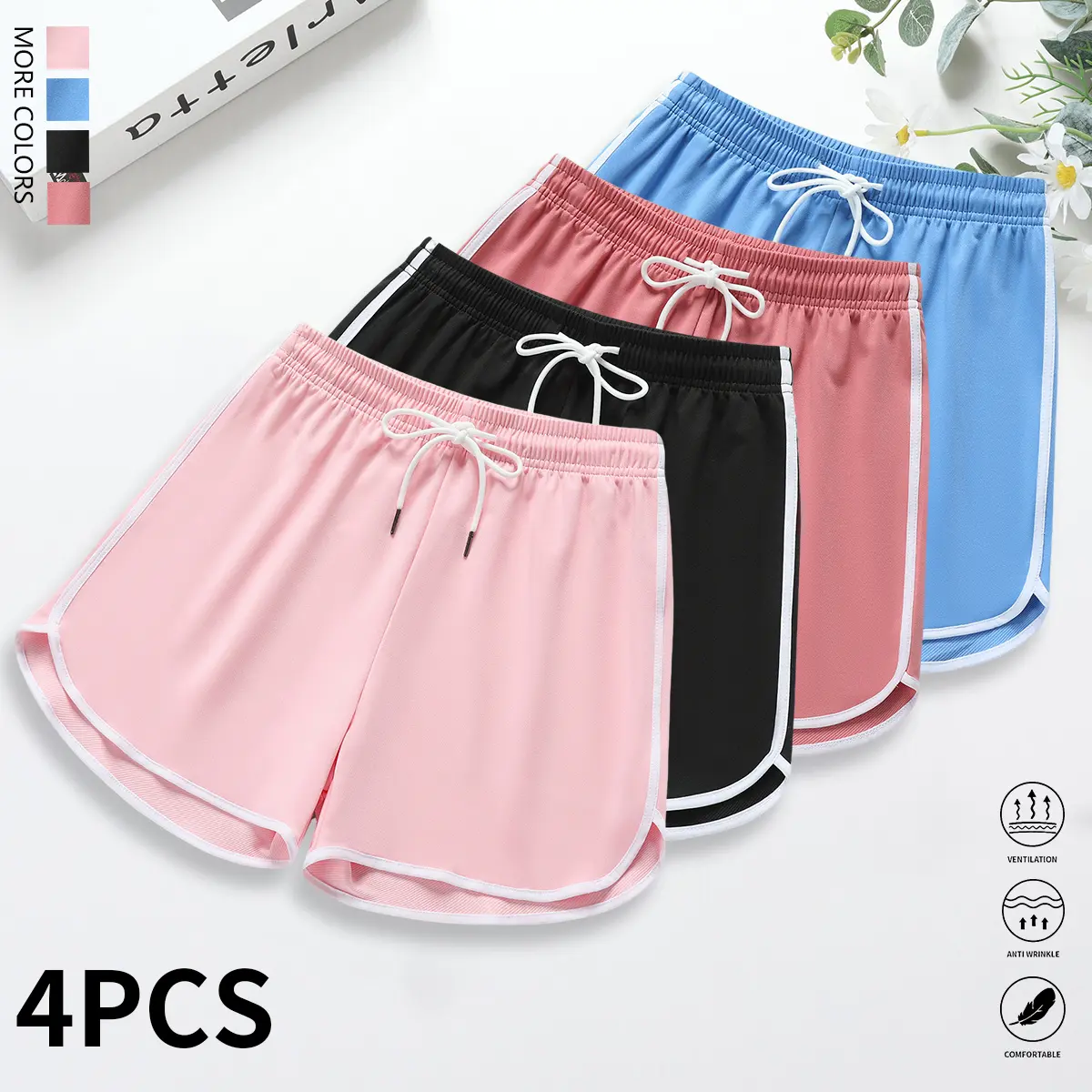 Pink + Black + Rose Red + Light Blue