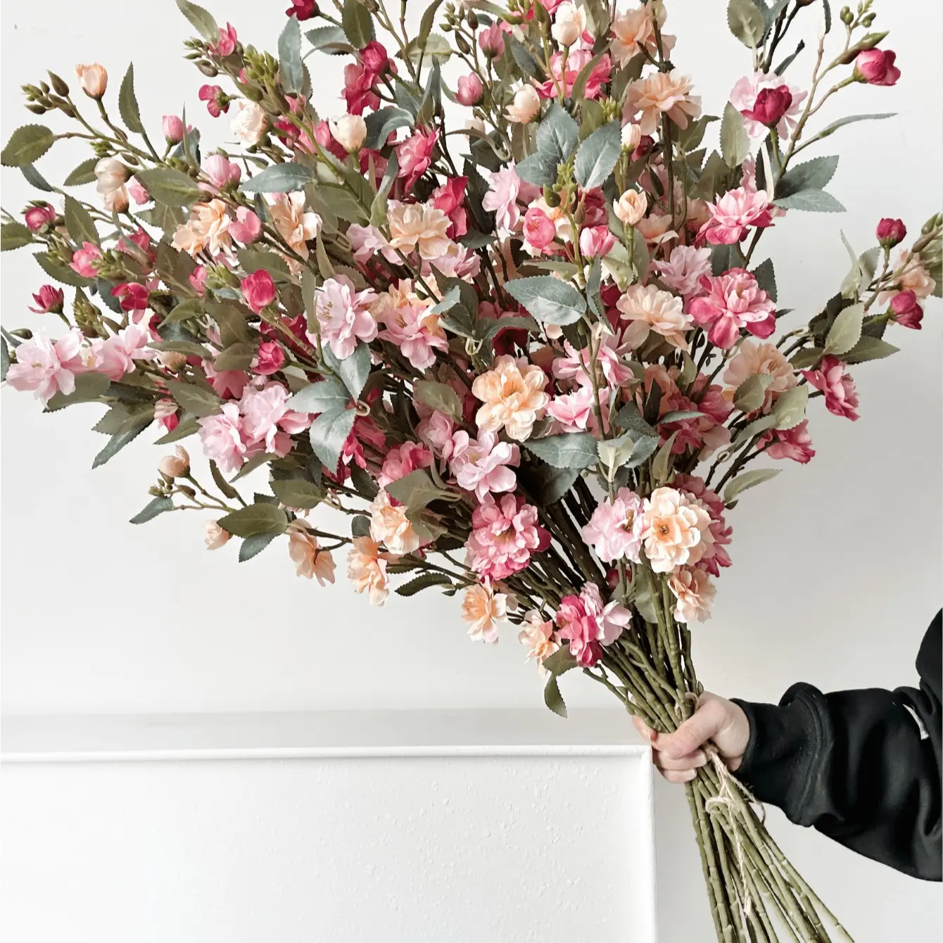 3pcs Artificial Rose Bouquet, Artificial Bouquets, Artificial Roses Bouquet, 88cm Bendable Non-Fading Flowers, Fake Flowers, Wedding Decor, Valentine's Day, Birthday, Home Decoration, Decorative Bouquet, Fall Floral Arrangement, Faux Floral Decor