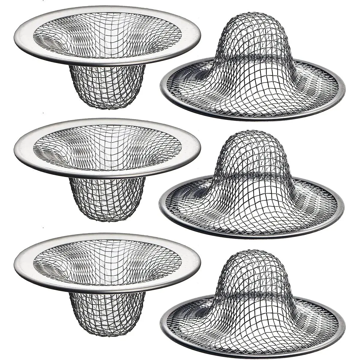 Bathroom Sink Strainer, 1/6/12/20pcs Stainless Steel Sink Strainer, Anti-clogging Hair Catcher, Sink Drain Strainer, Bathroom Gadgets, Home Goods