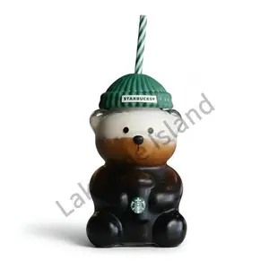 Starbucks Bearista Christmas Limited Edition Cup + Matching Bear Keychain
