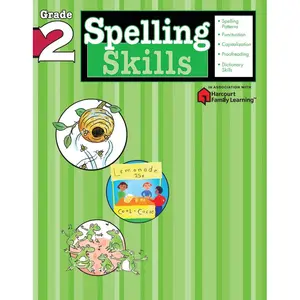 Spelling Skills: Grade 2 (Flash Kids Harcourt Family Learning) by Flash Kids Editors [Paperback Book]