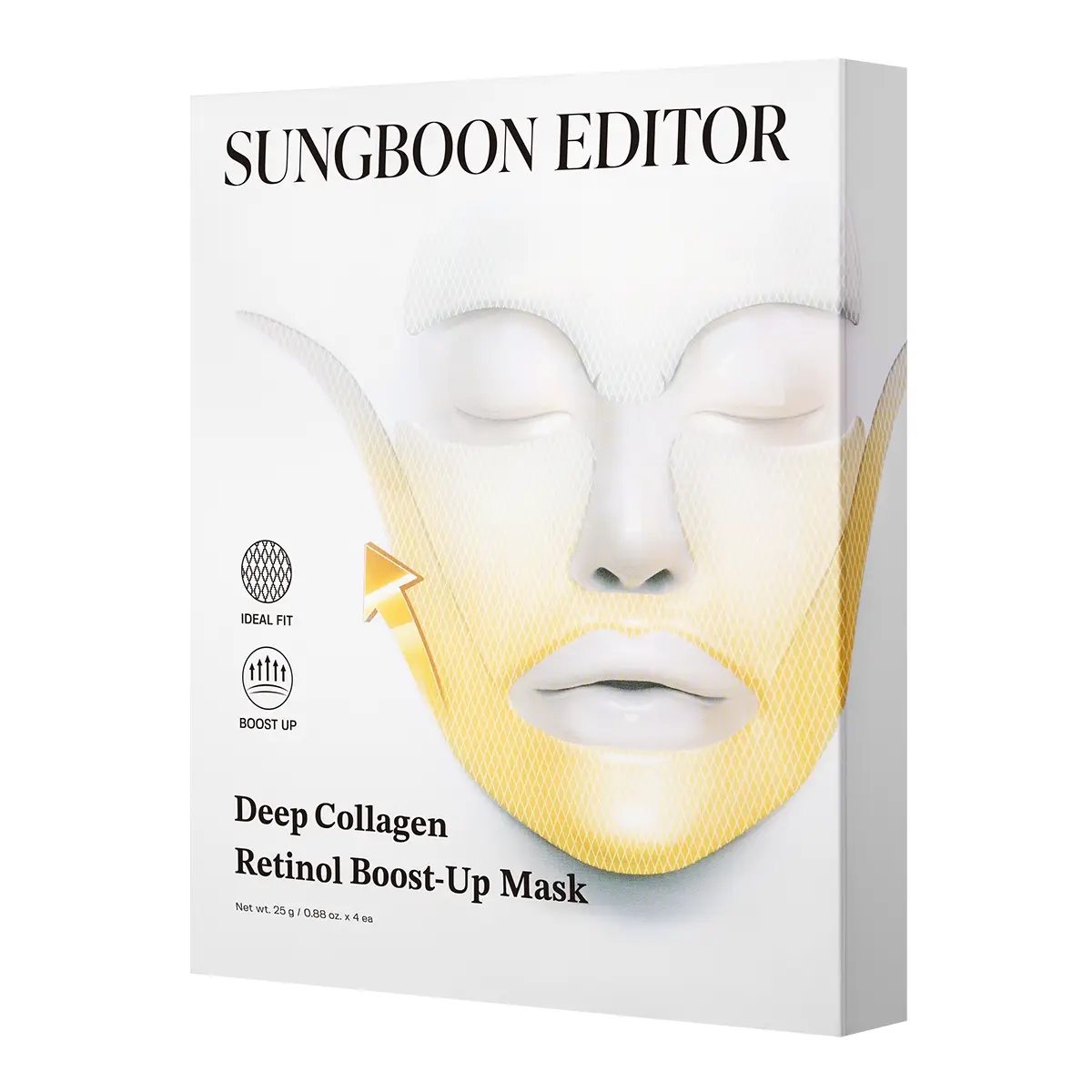 Sungboon Editor - Deep Collagen Retinol Boost-up Mask (4 pack) | KOREAN SKINCARE INNOVATION LIFTS ENTIRE FACE WITH BOTOX-INSPIRED PEPTIDES