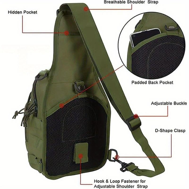 Sling Crossbody Bag for Men Women, Crossbody Hiking Backpack Chest Shoulder Tactical Bag, Small One Strap Backpack for Casual Travel Hiking Outdoor Sports Sling Crossbody Bag for Men Women, Crossbody Hiking Backpack Chest Shoulder Tactical Bag, Small One Strap Backpack for Casual Travel Hiking Outdoor Sports