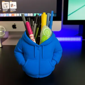 Hoodie Pen Holder Trendy Desk Organizer for Office & Home Unique Gift for Students & Creators Stylish & Versatile Storage Solution