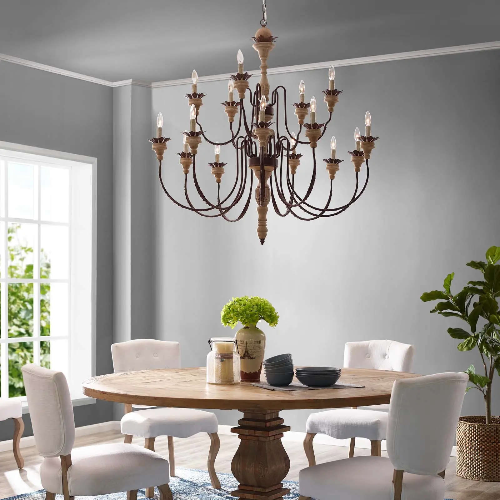 Modway Nobility Pendant Light Ceiling Candelabra Chandelier