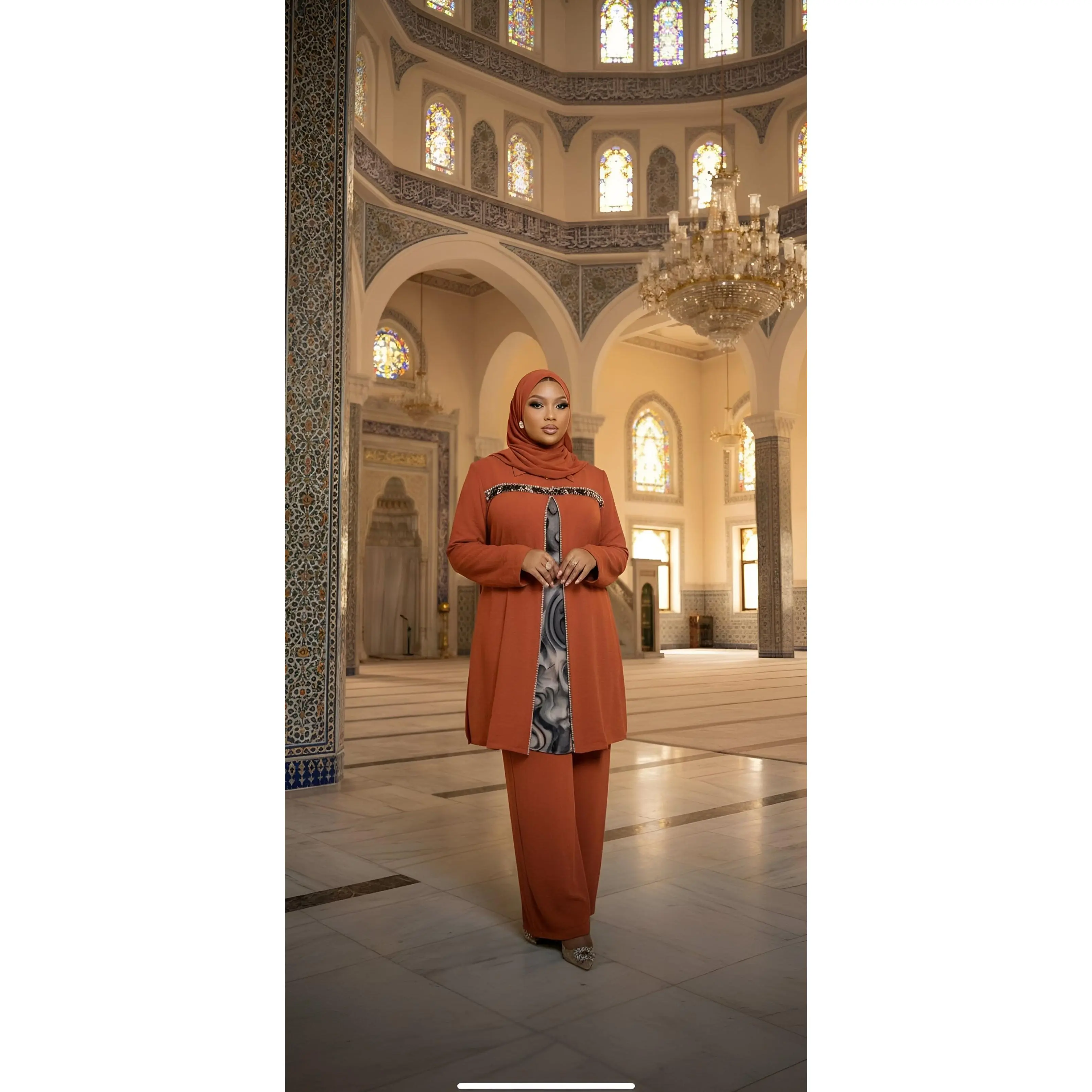 Orange Two-Piece Lounge Set