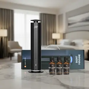 Hotel Style Air Freshener Silent Scent Diffuser with 3 Essential Oils Rechargeable Remote Control Perfect Gift Set for Men