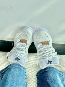 Men's Casual Canvas Shoes, Round Toe Flatform Sneakers, Lace-Up Design, Anti-Slip Rubber Sole, Medium Width, All-Season Footwear