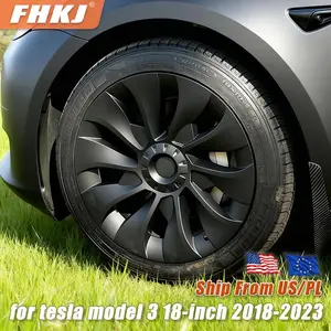 4PCS 18 Inch Wheel Cover for Tesla Model 3 Performance Replacement Hub Cap Rwd Awd Long Range Full Aero Rim Cover 2018-2023 2022