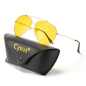 Cyxus Aviator Glasses Stylish Blue Light Blocking Eyeglasses Computer Eyewear Anti Eyestrain Metal Frame - 8805
