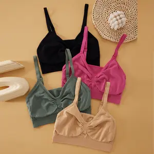 Wireless Bra Women's Wireless Sculpt Bra Stretch Comfort Bralettes No Underwire Unlined Seamless Sports Bra Fit Style Everyday dealsforyoudays