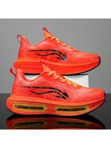 Men's Lightweight Breathable Cushioned Shoes, Soft Sole Shock Absorption, Anti-Slip Durable, Summer Versatile Trendy Casual Shoes