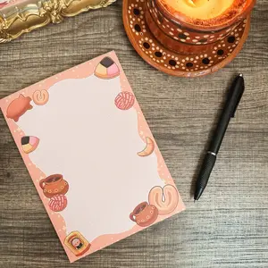 Pan Dulce Mexican Notepad - Concha- 5x7in. Writing Notepad- Bulleted 50 tear-off pages