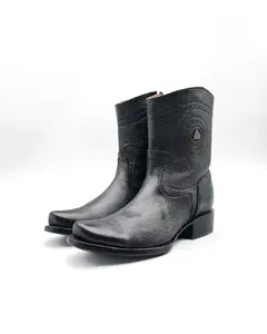 Cowboy Boot Black Deer Venado