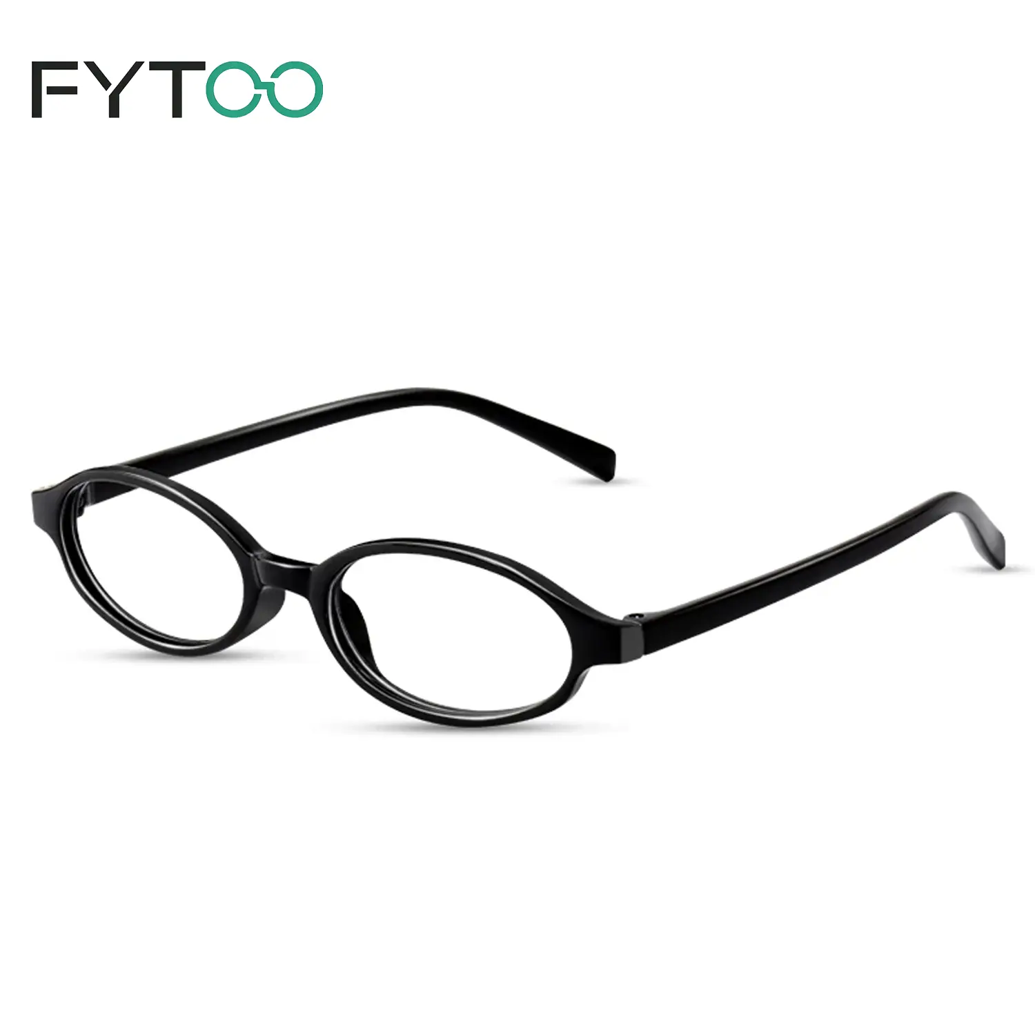 FYTOO Ultra Light TR90 Small Oval Frame Eyeglasses, Vintage Minimalist Small Frame Glasses for Daily Wear 120550