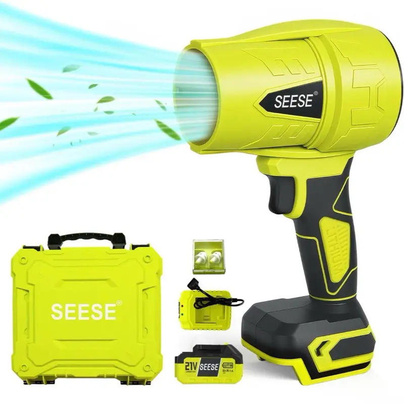 SEESE Turbo Jet Blower, Leaf Blower, Violent Turbo Fan, Pure Copper Motor, Car Drying After Wash, Handheld Snow Blower, Cordless Turbo Power Air Duster, Home Improve, Garden Mainte Holiday gifts