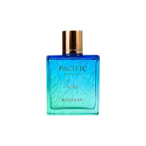 Rayhaan Pacific Aura Eau de Parfum, 3.4 oz Wood-Infused Clean Non-Sweet Zesty Men's Fragrance
