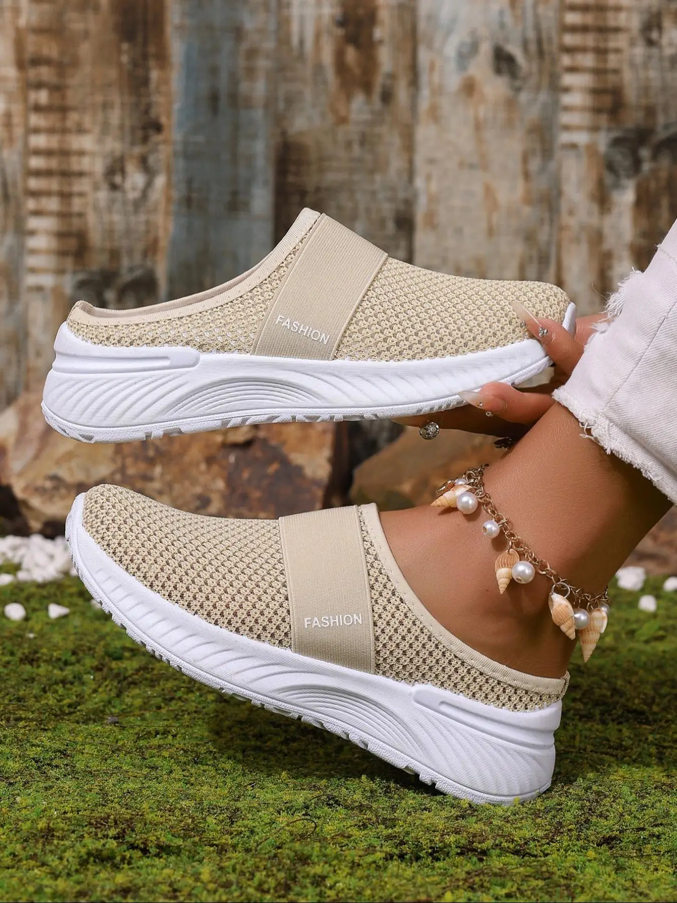 Women's Fashionable Mesh Breathable Lightweight Sneakers, Casual Comfortable Low Top Sock Sneakers, All-match Commuter Shoes for Work & Daily Wear, Gi