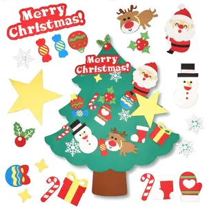 DIY Felt Wall Christmas Tree - Xmas Gifts,  Year Door Wall  Decorations,  for My First Christmas Tree and Seasonal Decor