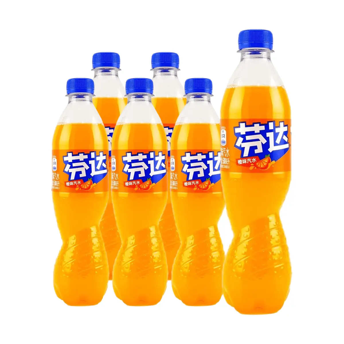 Fanta Orange Soda 500ml Cans - Mainland China Version - 6 Pack Value Bundle