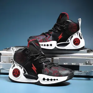 Men's Casual Trainers for Teen Boys, Round Toe, Lace-Up, Mesh Upper, All-Seasons, Breathable Grip Practice Training Shoes