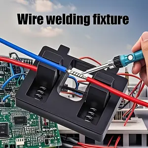 2PCS Wire Welding Auxiliary Fixtures | Solder Wire Fixtures | Spring PCB Wire Fixtures | Suitable for electronic maintenance, DIY wiring, drone, construction, electrical work, one-handed operation tool for circuit board and cable work,