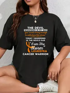 100% Cotton Unisex I Am the Storm Leukemia Cancer Warrior T-Shirt T-Shirt Halloween Breast Cancer Awareness T-Shirt