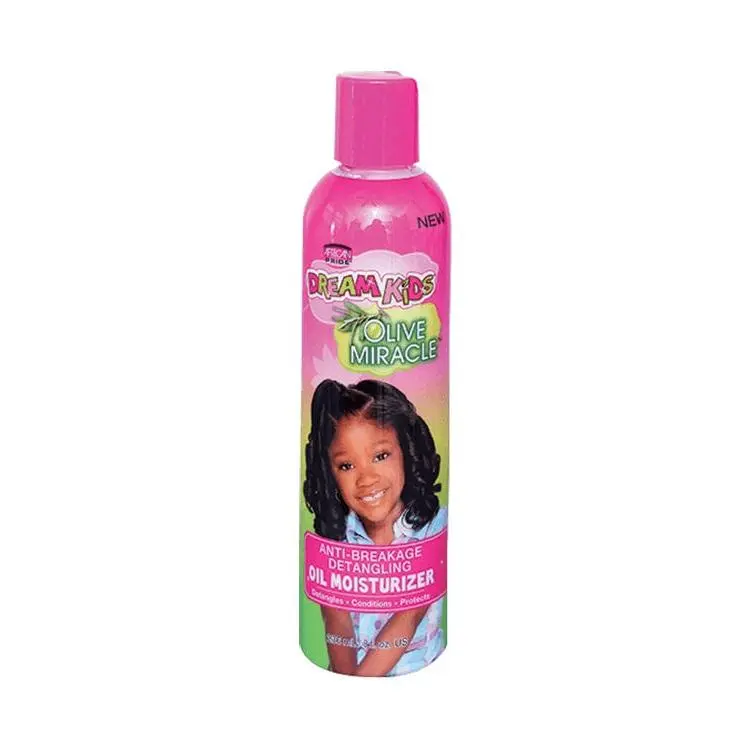 African Pride Dream Kids Unisex Olive Herbal Moisturizing Conditioning Oil, 8 oz Bottled Nourishing Glossy Leave-In Haircare Treatment