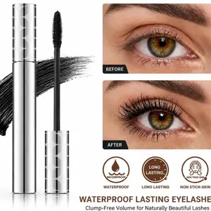 【2026 New Arrival】Metal Wand Tubing Mascara, Long-Wearing Smudge-Proof Formula Creates Stunning Lengthened Lashes; Built-In Curling Brush Makes Soft Natural Lashes, Long-Lasting Makeup for Daily & Special Occasions, Ideal Beauty Gift for Mom