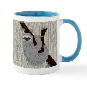 CafePress - Sloth 11 Oz Ceramic Mug Mugs - 11 oz Ceramic Mug - Novelty Coffee Tea Cup