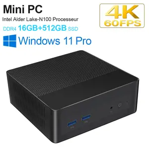Vanwin Mini PC Computer, Intel Alder Lake-N100 (up to 3.4 GHz), 16GB DDR4 RAM 512GB M.2 SSD, Mini Desktop Computer Support Dual 4K, WiFi, Bluetooth, Ethernet, HTPC for Business, Education, Home