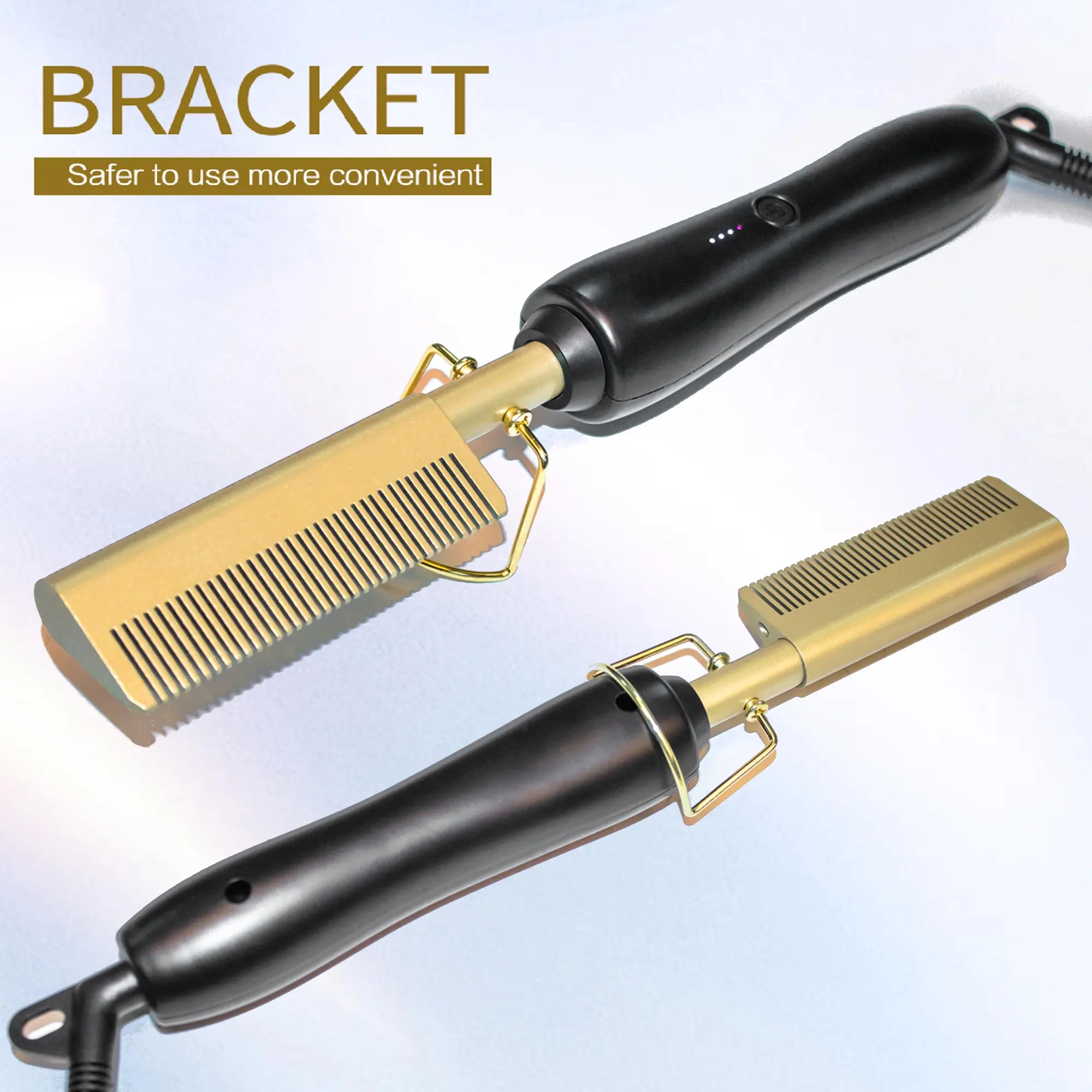 Hot Comb, Pressing Combs for Women Hair, Anti-Scald Straightening Comb, Hair Straightener Comb, Hot Iron for Hair Heating Ceramic Comb, Hair Styling Tool, Holiday Gift, Back to School