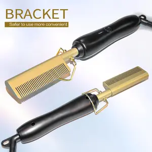Hot Comb, Pressing Combs for Women Hair, Anti-Scald Straightening Comb, Hair Straightener Comb, Hot Iron for Hair Heating Ceramic Comb, Hair Styling Tool, Holiday Gift, Back to School