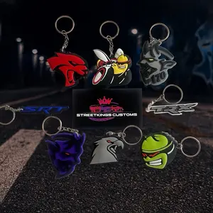 StreetKings Customs SRT Emblem Keychain - Variety of Colorful Designs for Personalization Car Enthusiast Customizable Compact Car Lovers