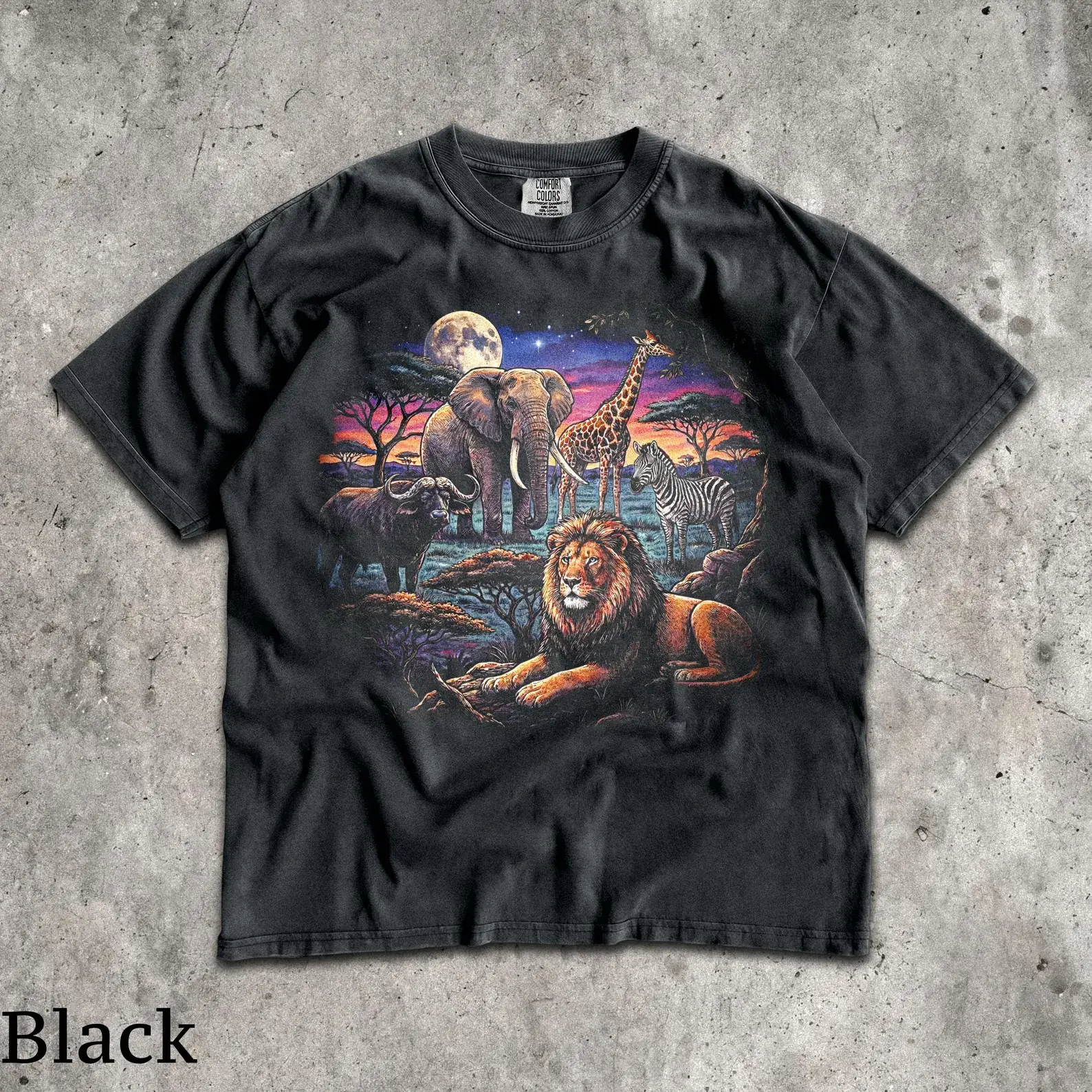 90s Safari Wildlife T-Shirt, Men & Women's Unisex Graphic Tee, Vintage Wildlife Nostalgia Shirt, African Savannah Tee,, Streetwear