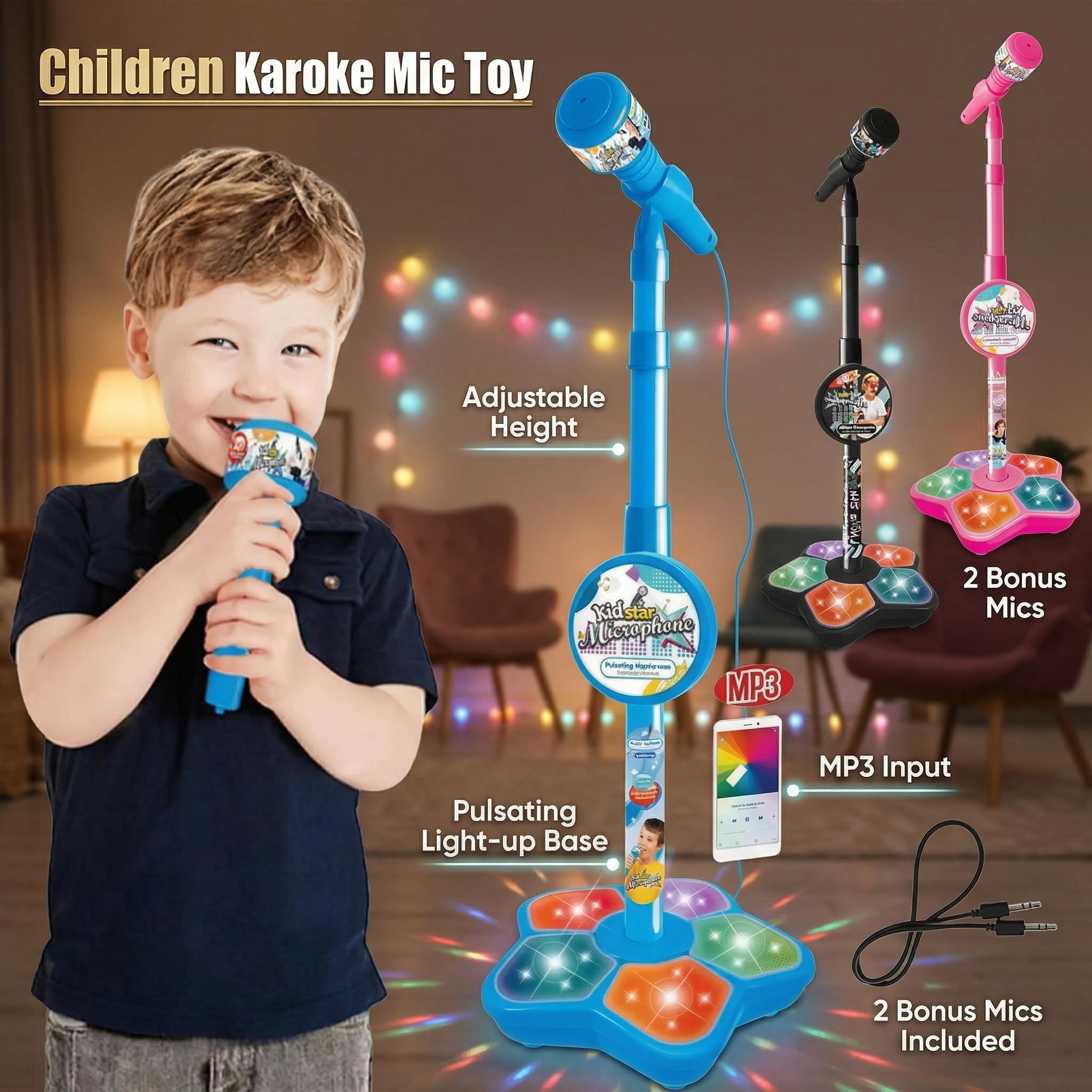 Tiny Singer's Dream! Kids Karaoke Microphone with Stand - Educational Toy & Epic Birthday Gift Tiny Singer's Dream! Kids Karaoke Microphone with Stand - Educational Toy & Epic Birthday Gift