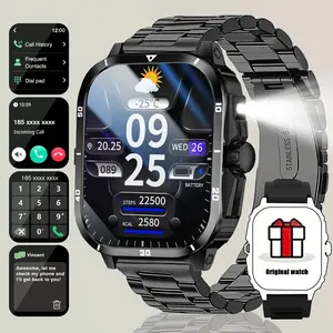 Smart Watch with Incoming Call, Dial Pad, Call History, Message Alerts, Step/Calorie Tracking, Weather Display