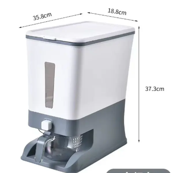 Automatic Plastic Rice Storage Container for Kitchen