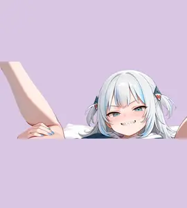 Gawr Gura 8 Car Sticker – Kiss-Cut Vinyl Decal for Laptop & Hydro Flask, Full Body Sticker