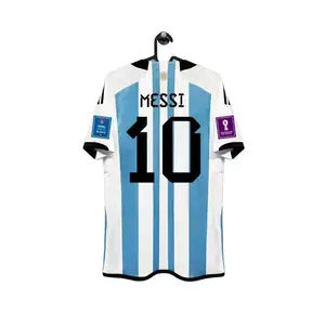 Argentina National Team 2022 World Cup Champion Jersey Messi #10 High Quality Quick-Drying Soccer Shirt