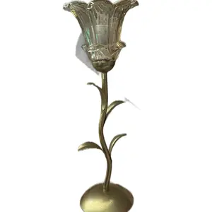 Lotus Flower Lamp,,Table Lamp,Unique Glass Lamp, Height Adjustable Candle Lamps, Home Bedroom Decor, Birthday Gift, Mother's Day Gifts, Gift for Women