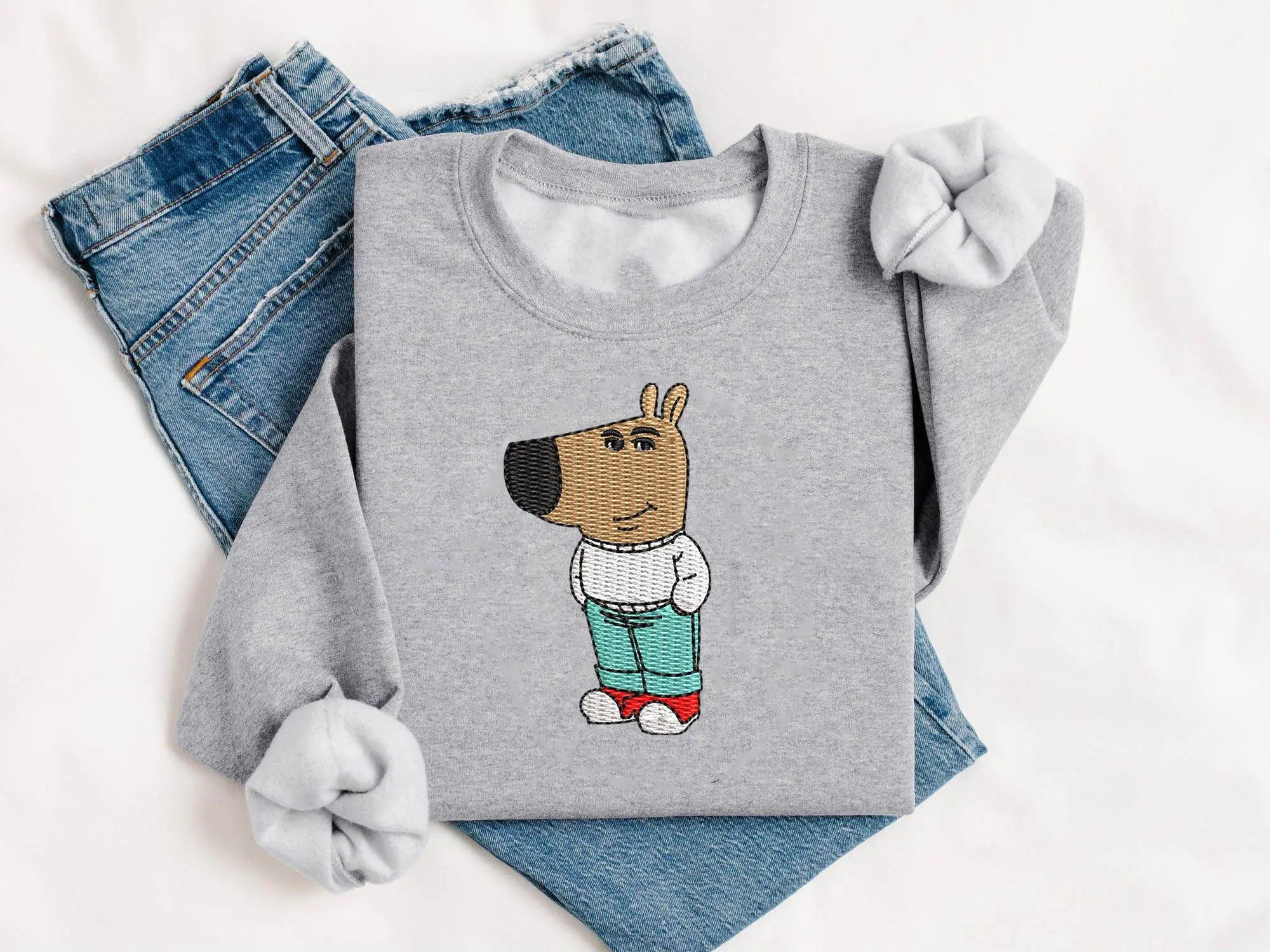 Unisex Pullover Hoodie with "Just a Lowkey Chill Guy" Embroidery, Basic Long Sleeve Casual Sweatshirt, Longsleeves, Funny Meme, All Seasons, Cold Wash, Fitted, Machine Washable, Normal Type, Tops, Do Not Iron